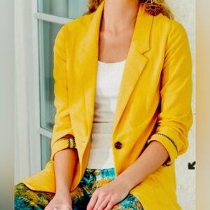 Soft Surroundings Blair Jacket Yellow Size Small